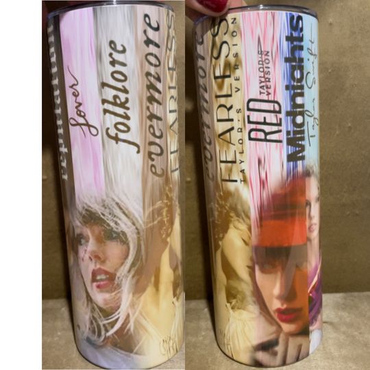 Taylorr Swifts 20oz tumbler with lid and straw