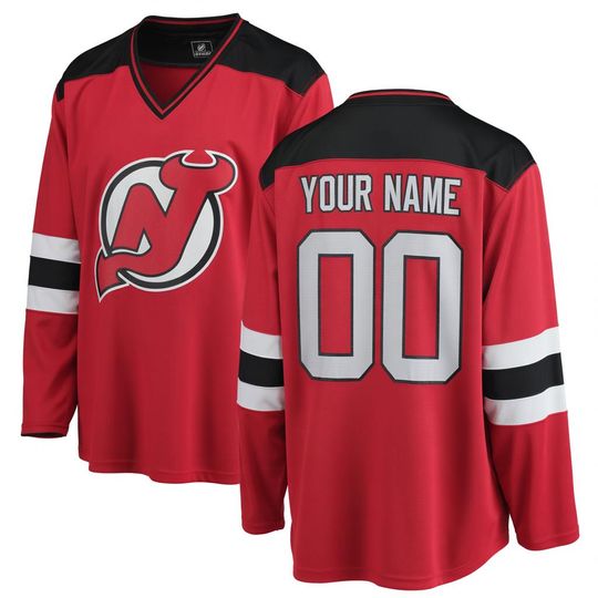 Discover Personalized New Jersey Devils Hockey Jersey, Jersey For Men With Your Team Name, Fan Hockey Jersey