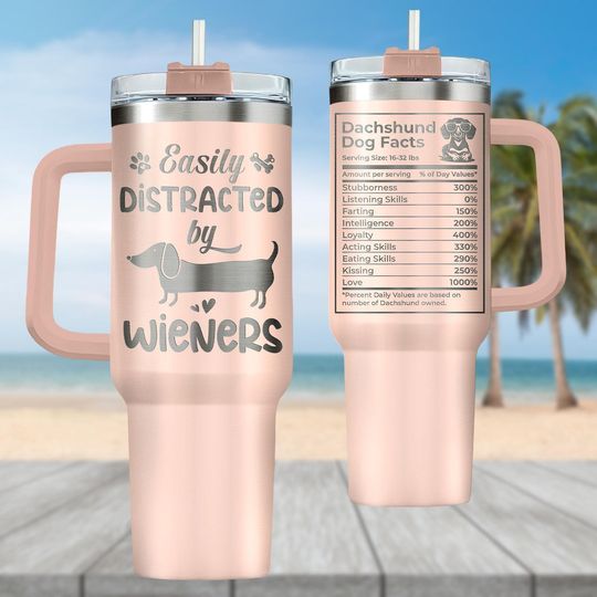 Discover Dachshund Dog Engraved Tumbler, Dachshund 40oz Tumbler, Wiener Dog Stainless Tumbler, Dog Lover Steel Tumbler, Animal Drinkware Tumbler