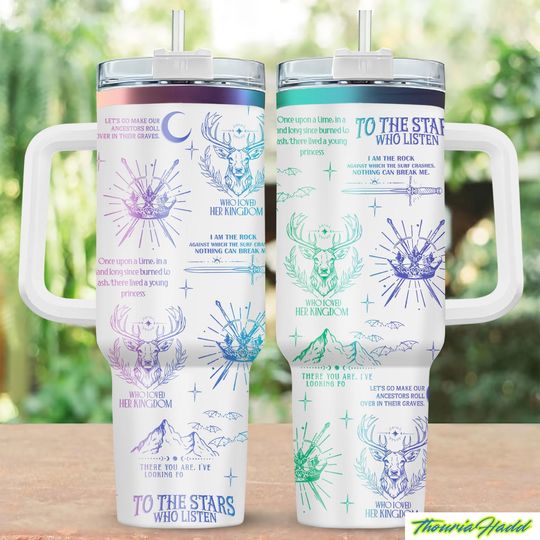 To The Stars Who Listen Engraved Tumbler 40oz, Acotar Velaris Tumblers, Book Lover Gift, Fantasy Reader Gift, Night Court Tumblers