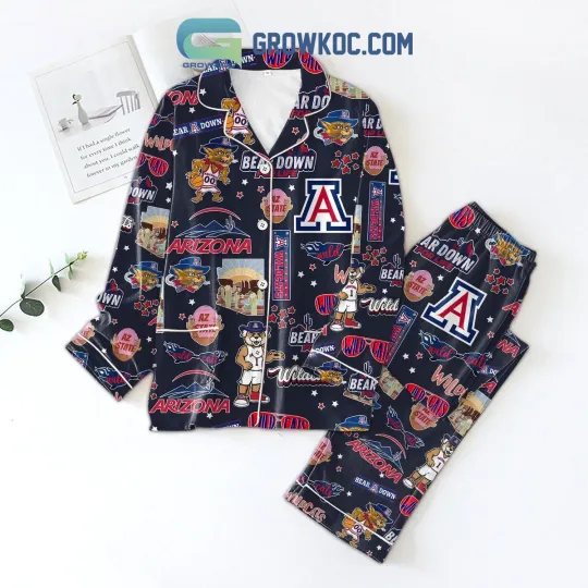Discover Arizonna Football Lounge Pajama Set – Red Team Print Sleepwear for Adults, Halloween