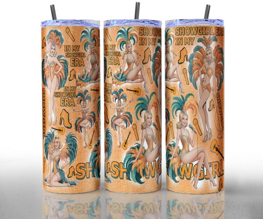 Discover Pack of 5 Showgirl Era Tumbler Wrap 20oz,- Cartoon PNG - Digital Sublimation Design - Instant Download
