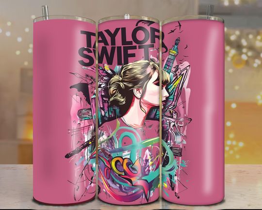 Discover Inspired POP Singer Tumbler Wrap 20oz PNG: Sublimation Design (Digital Download)