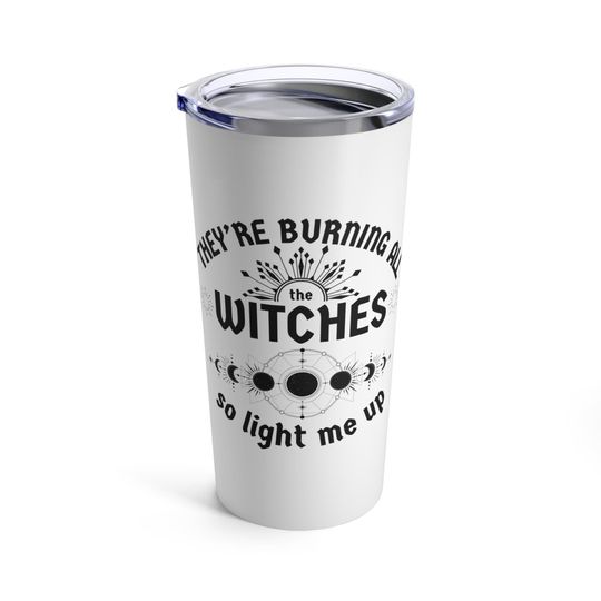 Taylorr Swifts They're Burning All The Witches Halloween Tumbler 20oz  Insulated Drinkware  Gift for Friends
