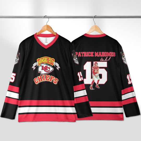 Discover Kansas City Chiefs Patrick Mahomes Hockey Jersey football | Sports Fan Apparel | Official Team Merch | Football Gear