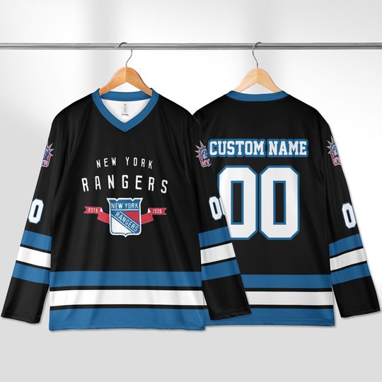Custom New York Rangers Hockey Jersey  Personalized NHL Team Shirt with Custom Name & Number, Fan Gift, Ice Hockey Uniform