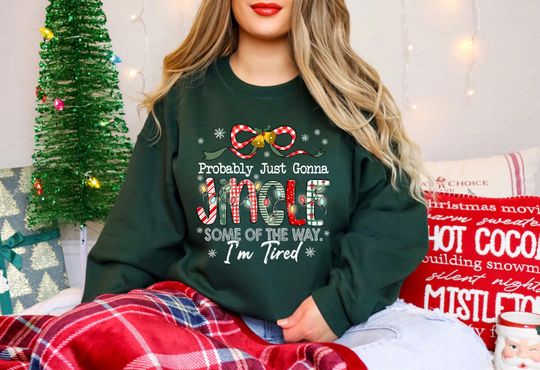 Discover Christmas Jingle Song Sweatshirt, Probably Just Gonna Jingle Some Of The Way I'm Tired Christmas Shirt, Funny Holiday Shirt, Xmas LongSleeve