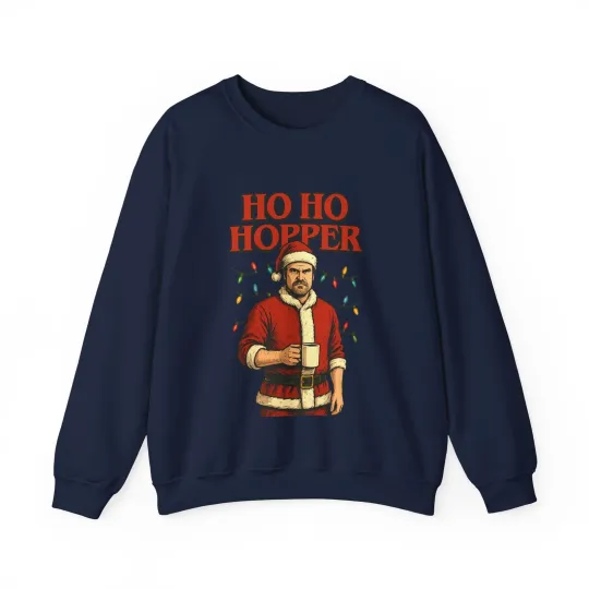 Discover Festive Unisex Sweatshirt, Ho Ho Hopper Sweatshirt, Christmas Apparel, Holiday