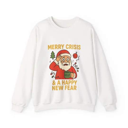 Discover Funny Holiday Sweatshirt, Cozy Unisex Crewneck, Christmas Gift, Hilarious Santa
