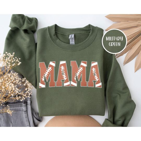 Discover Cute Football Mama Unisex  Sweatshirt, Mothers Day Gift For Football Mom