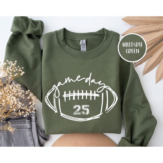 Discover Custom Football Kids Jersey Number Unisex Sweatshirt, Personalized Football Season Mama Sweatshirt