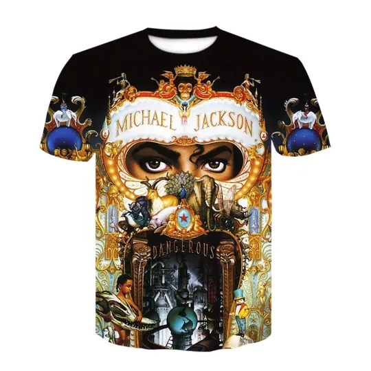Michael Jackson Dangerous Album Cover 3D T-Shirt