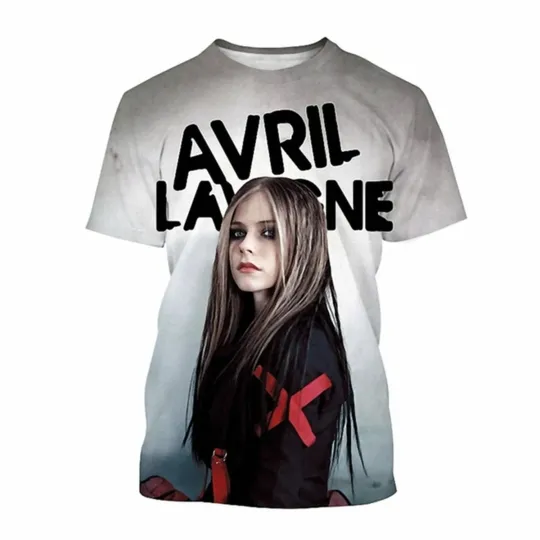 Avril Lavigne 3D Printed T-Shirt Men Women Summer Short Sleeve