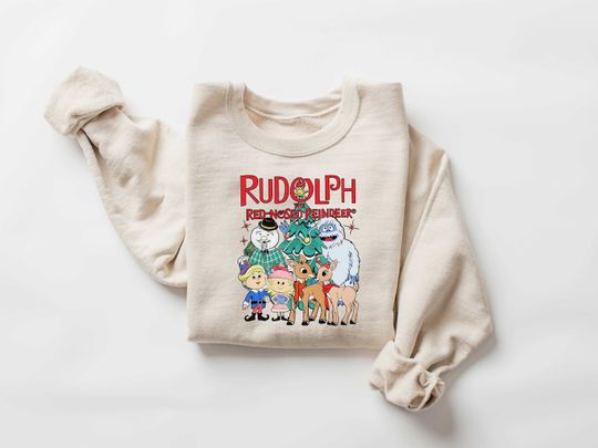 Discover Rudolph The Red Nosed Reindeer, Christmas Sweatshirt, Christmas Gift, Christmas Holiday Shirt, Funny Christmas Sweatshirt