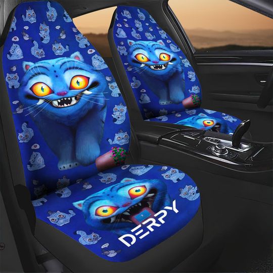 Discover Kpop Tiger Car Seat Cover, Blue Tiger Kpop Seat Cover For Car, Funny Blue Tiger Carseat Cover, Cute Kpop Tiger Seat Cover
