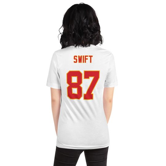 Discover Swift 87 Unisex t-shirt Bella + Canvas Taylorr Swifts Travis Kelce Kansas City Chiefs A New Era swiftiee jersey replica shirt