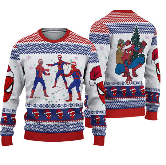 Marvel's Spider Man 3D Christmas Ugly Sweatshirt for Kids and Adults