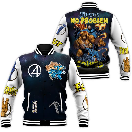Fantastic Four First Steps Baseball Jacket for Men and Women