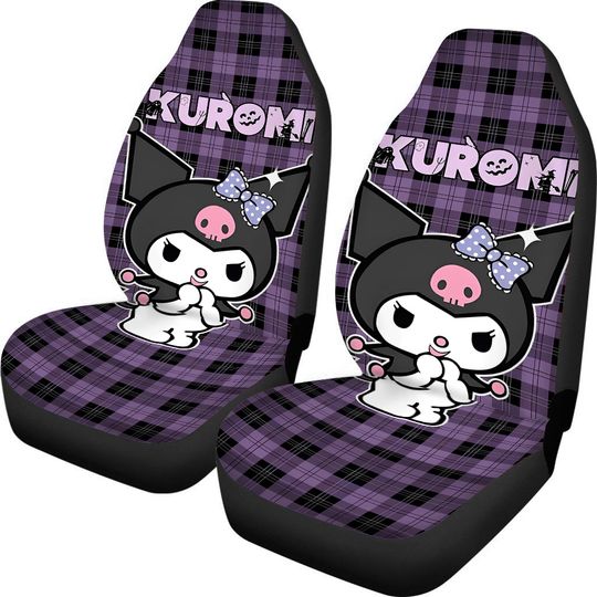 Kuromi Cartoon Car Seat Covers for Front Seats