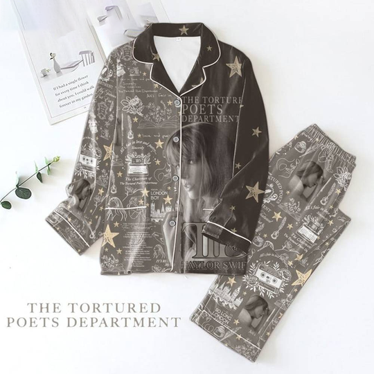 Discover The Tortured Poets Department Swift Pajamas Set
