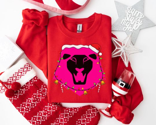 Black Panther Christmas Sweatshirt, Unique Xmas Apparel for Bold Animal Lovers