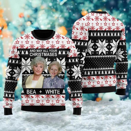 Discover Golden Women And My All Your Ugly Christmas Sweater, The Golden Show Ugly Xmas Sweatshirt, Christmas Gift For Men Women Kid, All Over Print
