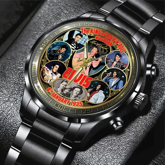 Discover Elvis Presley Black Stainless Steel Watch