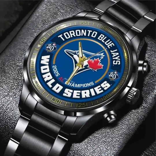 Discover Jays WinCraft 2025 American League Champions Black Stainless Steel Watch