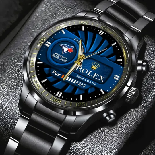 Discover Toronto Blue Jay Black Stainless Steel Watch Fan Gift