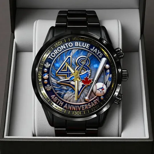 Discover Toronto Blue Jay 48th Anniversary Black Stainless Steel Watch