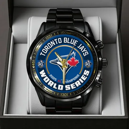Discover Toront  Blue Jay WinCraft 2025 American League Champions Stainless Steel Watch