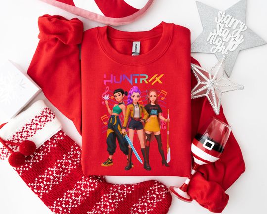 HUNTRIX Animated Characters Sweatshirt, Vibrant Adventure Graphic Sweatshirt
