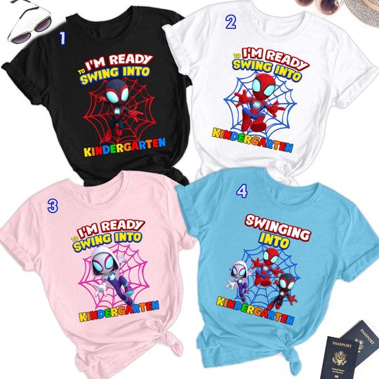 Discover Custom Spider Back To School Shirt, First Day of School Shirt, Superhero Kid Toddler, Spidey School Tee, Swinging Into Grade Spider Shirt