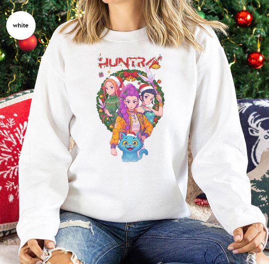 Discover Hunter Christmas Sweatshirt, Festive Anime Holiday Crewneck, Adventure Fantasy Apparel