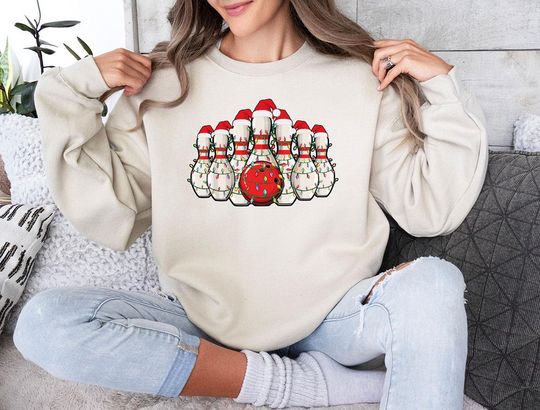 Discover Christmas Bowling Sweatshirt, Christmas Bowling Matching Shirt, Bowling Shirt