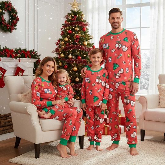 Discover Disney Frozen Christmas Pajamas Set, Cute Elsa Anna Princess Christmas Sleepwear, Very Mery Christmas Party Pajamas, Family Holiday PJS