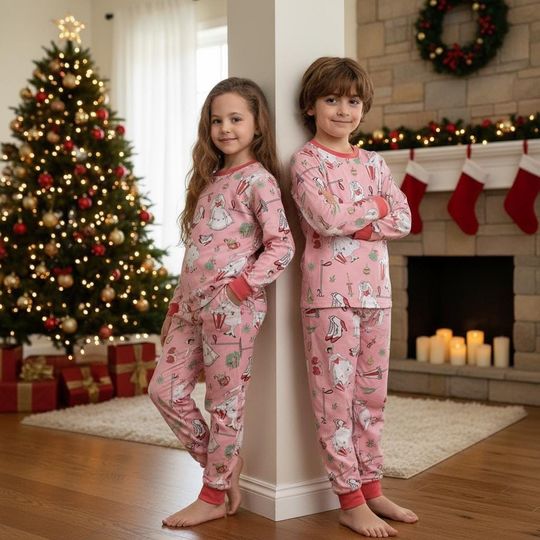 Discover Disney Jolly Holiday Mary Poppins Pajamas Set, Cute Mary Poppins Christmas Sleepwear, Disney Holiday Family Matching Pajamas