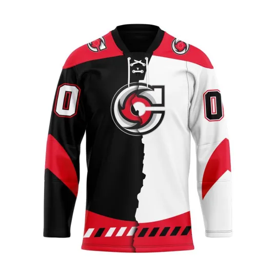 Discover Personalize Cincinnati Cyclones Mix Design Lace Hockey Shirt Men's Fan Gear Gift