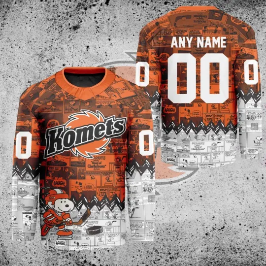 Discover Personalized Fort Wayne Komets Peanutss 75th Anniversary Hockey Shirt Fan Gear