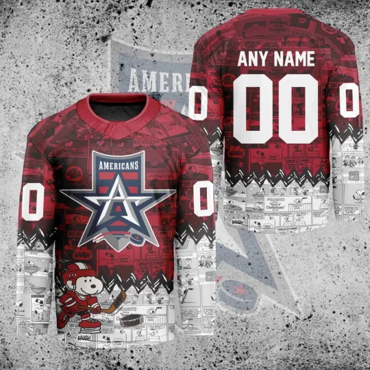 Discover Personalized Allen Americans Peanutss 75th Anniversary Hockey Shirt Fan Gear Gift