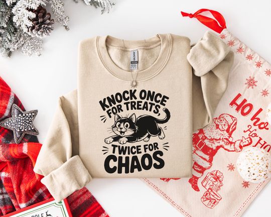 Discover Unisex Cozy Cat Sweatshirt, Pullover for Cat Lovers