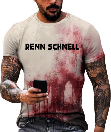 Mens Halloween Costumes for 2025 Cute Round Neck Tshirts Short Sleeve Oversized Horror Print Big and Tall Shirt