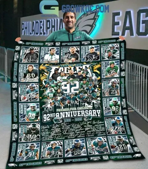 Discover Philadelphia Eagles 92nd Anniversary 1933-2025 The Memories Throw Blanket