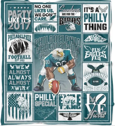 Discover Philadelphia Eagles football Football Throw Blanket
