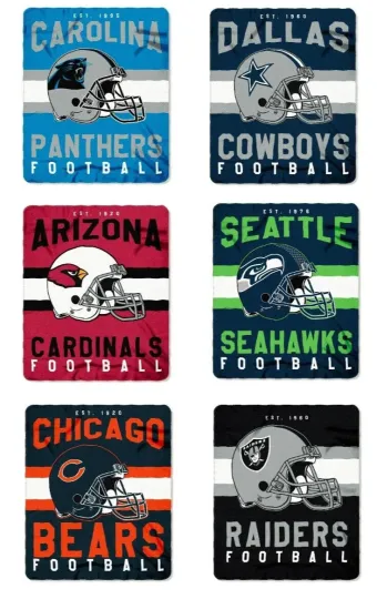 Discover football Teams Singular Throw Blanket