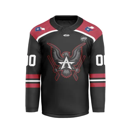 Discover Personalize Allen Americans Black V-shaped Hockey Shirt Men's Fan Gear Xmas Gift