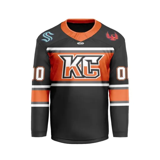 Discover Custom Kansas City Mavericks Black V-shaped Hockey Shirt Men's Fan Gear Gift