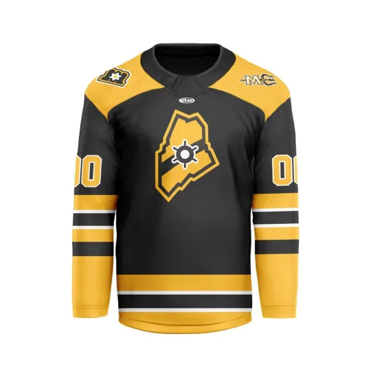 Discover Personalized Maine Marinerss Black V-shaped Hockey Shirt Men's Fan Gear Xmas Gift