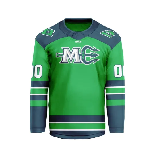 Discover Personalized Maine Marinerss Green V-shaped Hockey Shirt Men's Fan Gear Xmas Gift