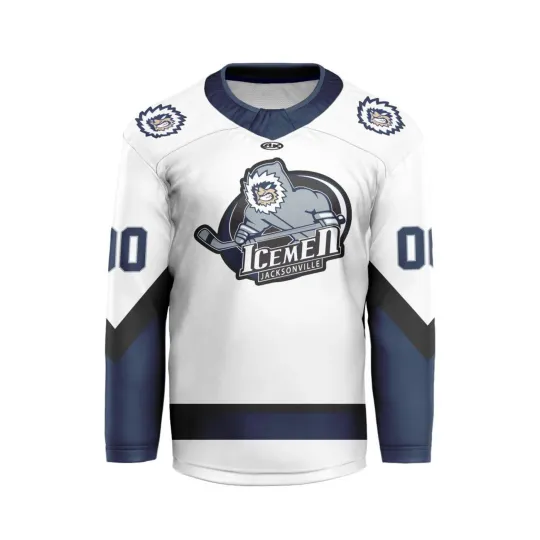 Discover Personalized Jacksonville Icemen Home V-shaped Hockey Shirt Men's Fan Gear Gift